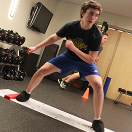youth personal training, hockey slide drill