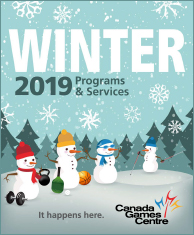 active snowmen graphics, for winter 2019 guide cover